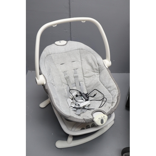 979 - MY BABIES Folding Stroller with Accessories and a Joie Sansa 2 in 1 Baby Swing and Rocker (mains lea... 