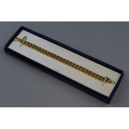 78 - A Boxed 1970's D'Orlan Gold Tone Chain Bracelet