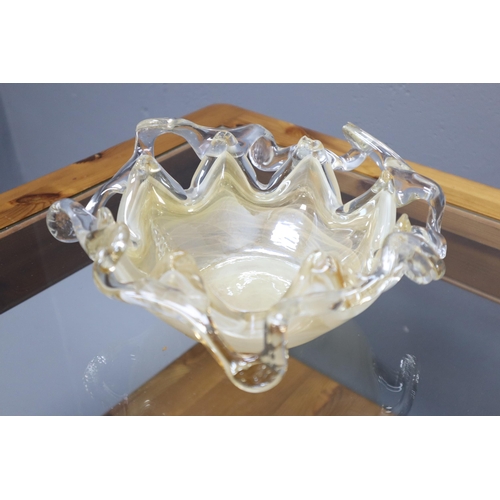 990 - Large Mixed Lot to include A Ducal Pine Glass Topped Coffee Table, A Freeform Art Glass Bowl Similar... 