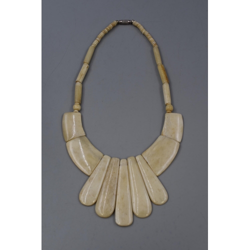 97 - An Ethnic Bone Beaded Necklace