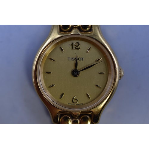 107 - A Gold Tone Ladies Tissot (E421K) Quartz Watch