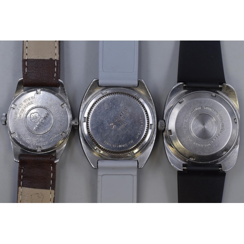 108 - Three Watches To Include Swatch Automatic 25 Jewels, Westar 25 Jewels Automatic, And Titoni 21 Jewel... 