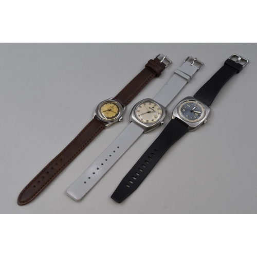 108 - Three Watches To Include Swatch Automatic 25 Jewels, Westar 25 Jewels Automatic, And Titoni 21 Jewel... 