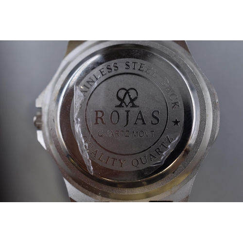 121 - A Rojas Energy Gent's Quartz Watch, In Presentation Box