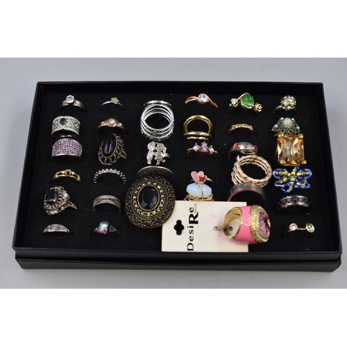 125 - A Selection of Approx 34 Designer Rings