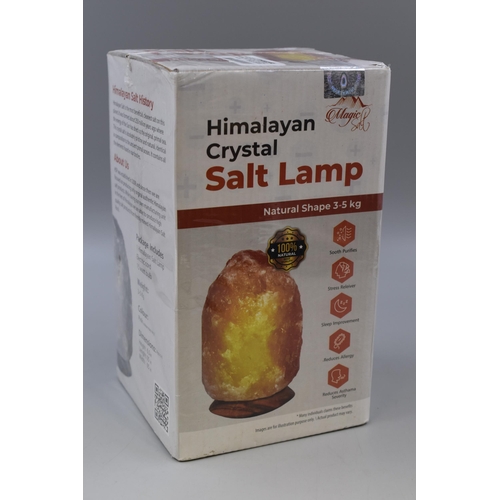 499 - New Himalayan Crystal Salt Table Lamp (Sealed)