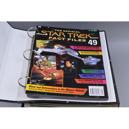 504 - LARGE Collection of Official Starr Trek Fact Files magazines in Binders