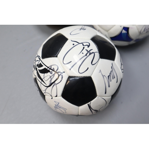 524 - Collection of Five Signed Footballs (unknown Signatures)