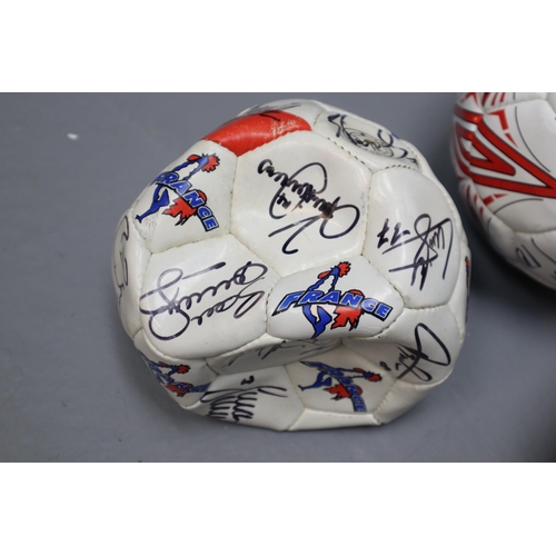 524 - Collection of Five Signed Footballs (unknown Signatures)