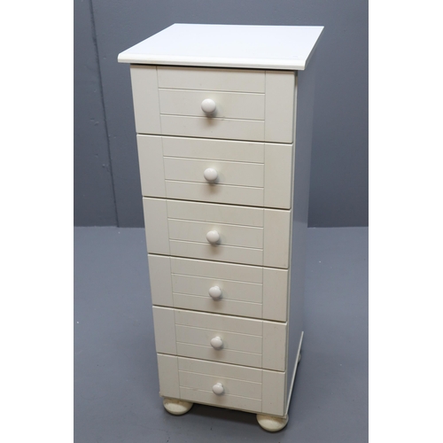 545 - White Tower Storage unit with 6 Drawers (39