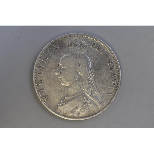 165 - Victoria 1888 Silver Half Crown