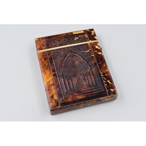 178 - Antique Tortoise Shell Card Case (4