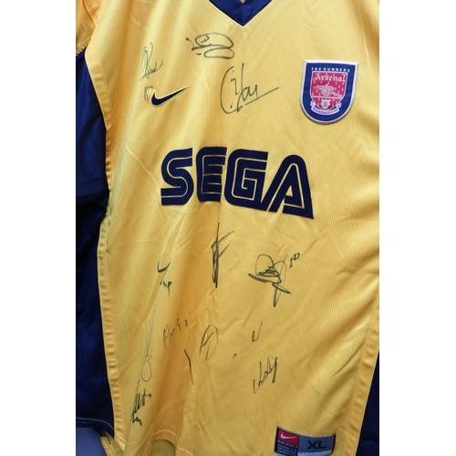 561 - Three Signed Football Shirts to include Liverpool and Arsenal (unknown Signatures