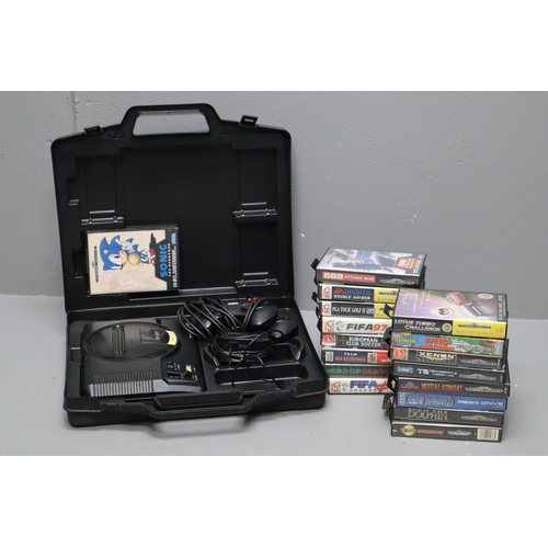 588 - Vintage Retro Sega Mega Drive 16-Bit Games Console complete with Controllers, Power Lead and Sevente... 