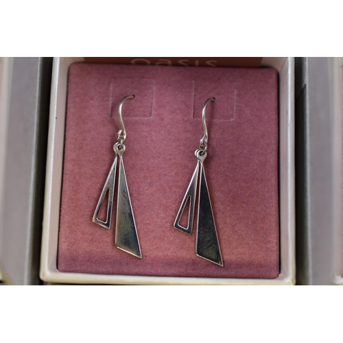 185 - Three Brand New Silver 925 Dangly Earrings Complete in Presentation Boxes