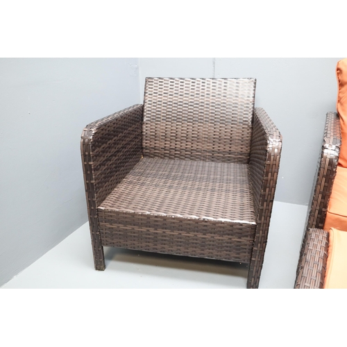 594 - Five Piece Wicker Effect Outsunny Garden/Patio Furniture Set complete with Cushions **NP**