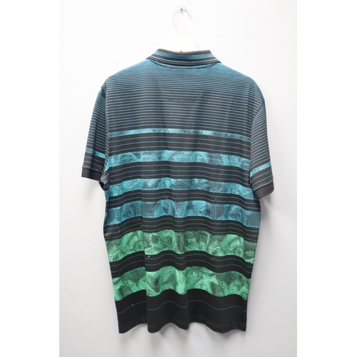 567 - HUGO BOSS Striped Polo Multi-Colour Shirt Size XXL