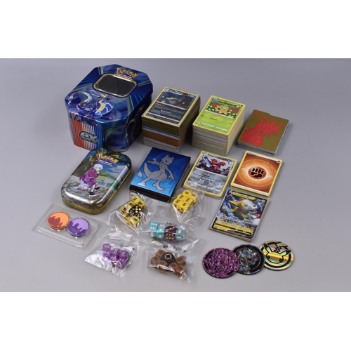 198 - Approx 300 Assorted Modern Pokemon Cards, With Various Tins, Sleeves, Dividers, And More