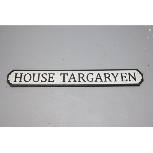 645 - A Large 'House Targaryen' Game of Thrones Sign, Approx 41