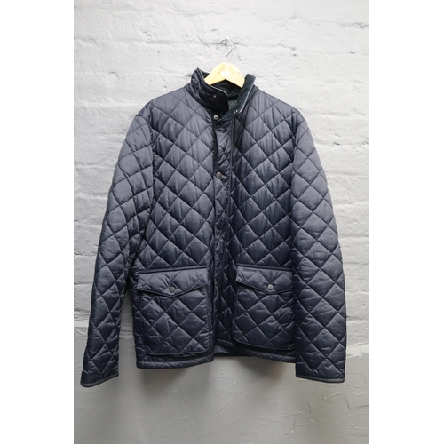 572 - Barbour quilted jacket size XL in blue