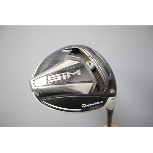 648 - A TaylorMade SIM 9 Degree Driver With Hzrdus Smoke Shaft, And Cover