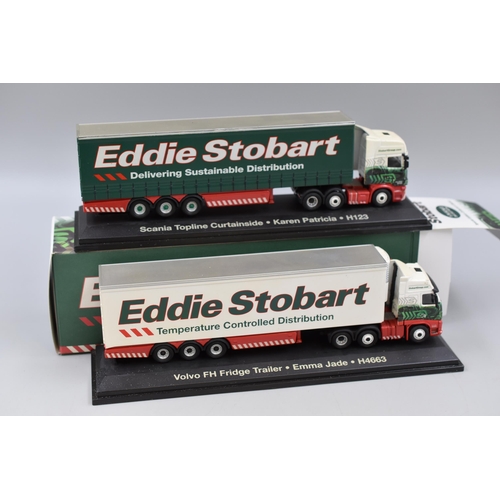 205 - Eddie Stobart Lot To Include Two Special Edition Collectors Die-Cast Models, Volvo FH Fridge Trailer... 