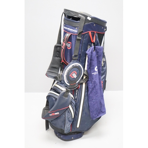 655 - H2NO Sun Mountain water Golf bag with auto fit strap and a bagboy travel cover support system