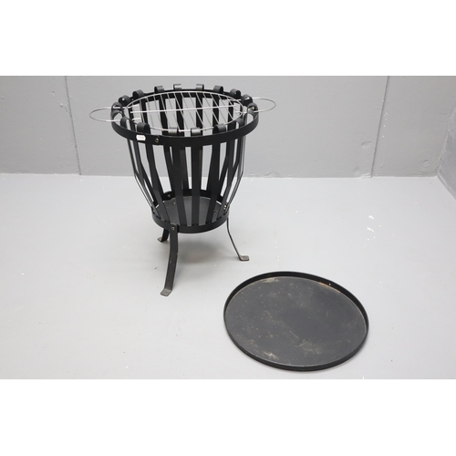 659 - A Black Metal Framed Garden Firepit/BBQ, Approx 20