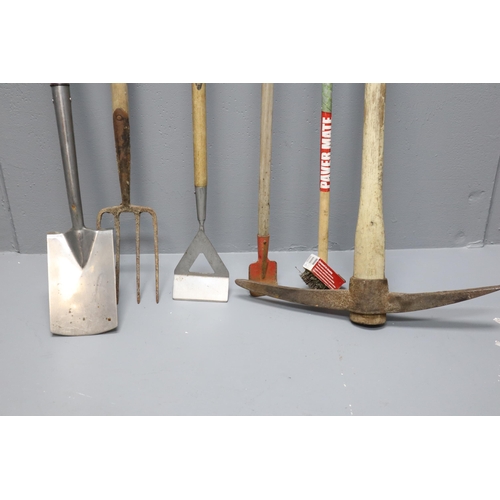 665 - Selection of Tools Including Pickaxe, Pitchfork and More