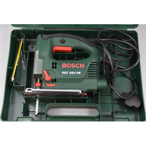 715 - BOSCH PST 850 PE Jigsaw with Blade Accessories (Powers On When Tested)