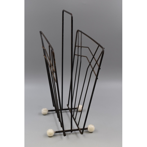 716 - A Mid-Century Atomic/Sputnik Magazine Rack, Approx 16