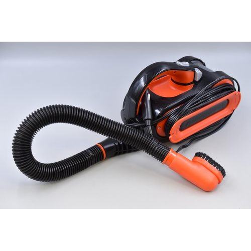 694 - Black&Decker pivot auto cyclonic action 12v car hoover