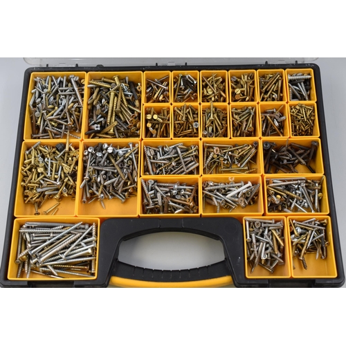 698 - Professional screw organizer, 25 removable compartments, comes with loads of screws (42.3 x 33.4 . 5... 