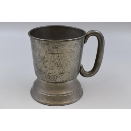 263 - A Hammered Pewter Musical Happy Birthday Tankard