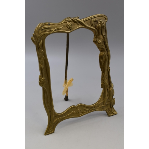 359 - Art Nouveau Style Brass Picture Frame (10