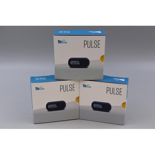 417 - Three Boxed Virgin Pulse Pedometer (Untested)