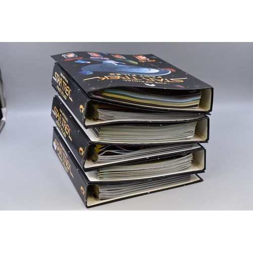 504 - LARGE Collection of Official Starr Trek Fact Files magazines in Binders