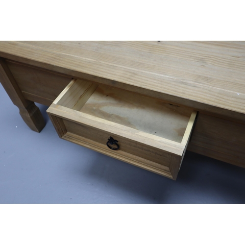 601 - Pine Coffee Table with One Storage Drawer Approx 42