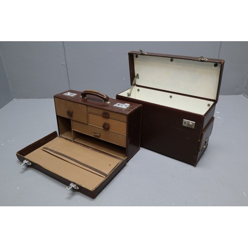 931 - Two Leather Briefcases To Include Doctor's Case With Internal Drawers, And Case With Top Compartment... 