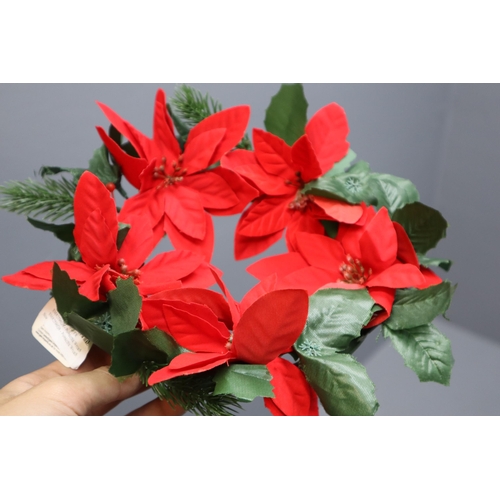 941 - A Selection of Approx 11 Poinsetta Wreaths (Artificial)