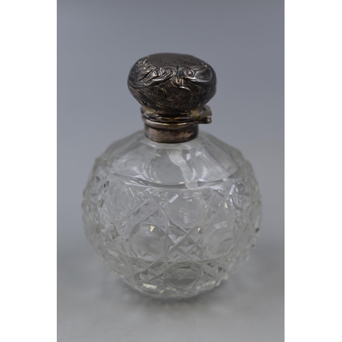 28 - Hallmarked Silver Lidded Scent Bottle with Stopper