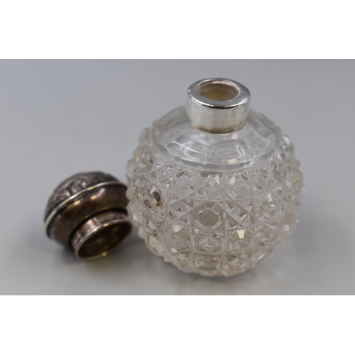 29 - Hallmarked Silver Lidded Scent Bottle