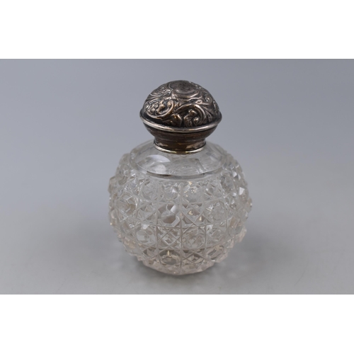 29 - Hallmarked Silver Lidded Scent Bottle