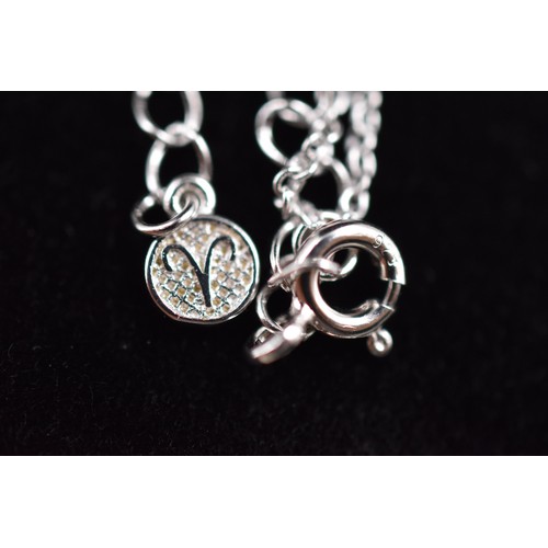 34 - New Silver Horoscope Pendant Necklace Complete with Presentation Box