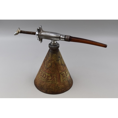 393 - Vintage Metal Redex Oil Dispenser (9.5