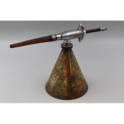 393 - Vintage Metal Redex Oil Dispenser (9.5