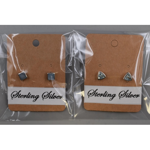 76 - Four Pairs of Sterling Silver Earrings