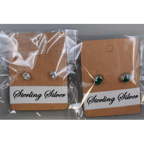 81 - Four Pairs of Sterling Silver Earrings