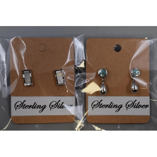 81 - Four Pairs of Sterling Silver Earrings