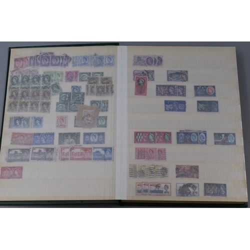 A Stock Book Containing Various GB Stamps (QVQEII)